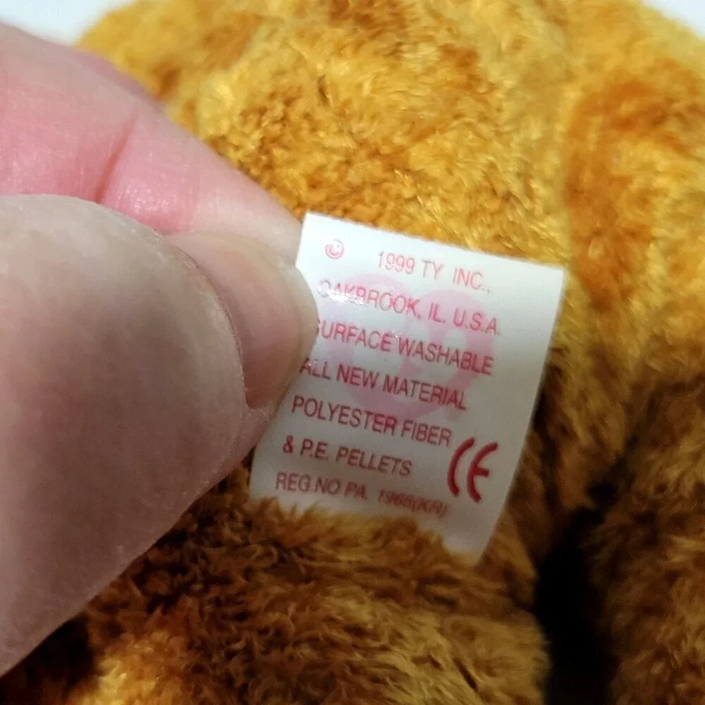 TY Original Beanie Baby Fuzz the Bear NWT 1999 Retired